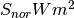 S_{nor} Wm^2